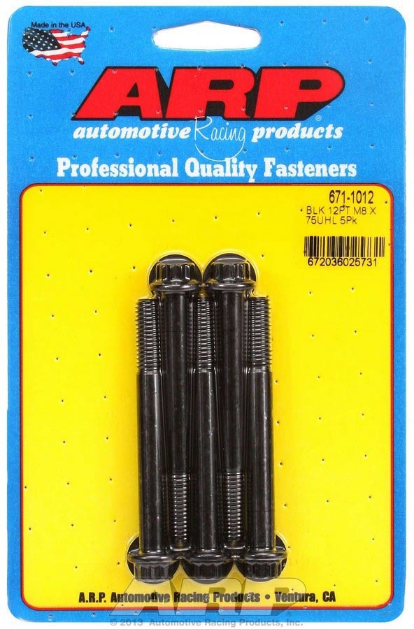 ARP 671-1012 Bolt Kit - 12pt. (5) 8mm x 1.25 x 75mm