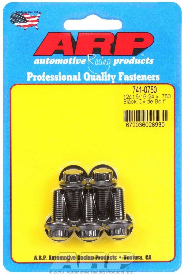 ARP 741-0750 Bolt Kit - 12pt. (5) 5/16-24 x .750