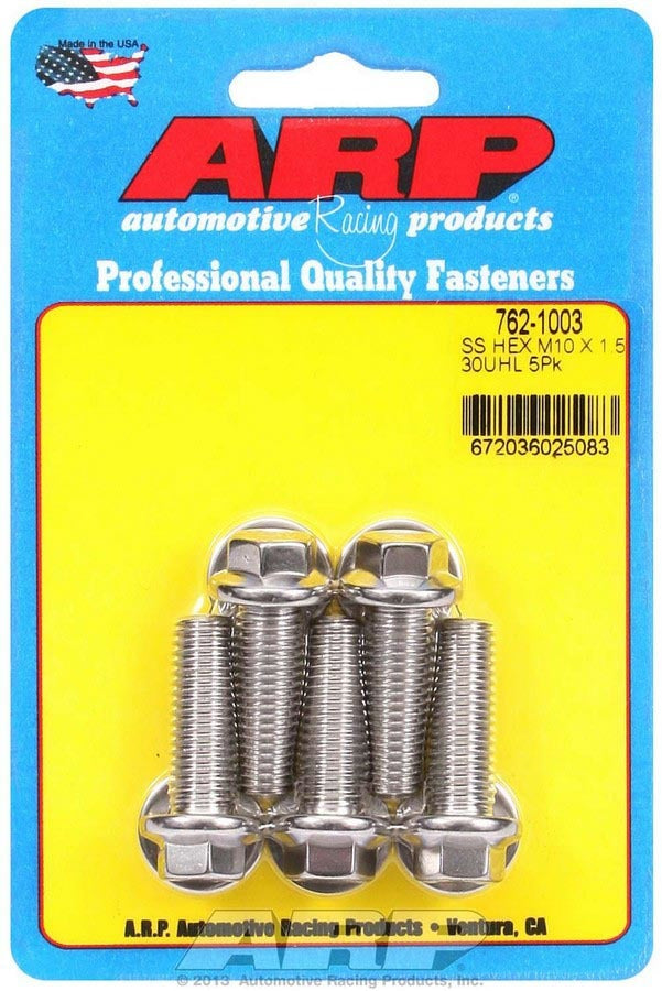 ARP 762-1003 S/S Bolt Kit - 6pt. (5) 10mm x 1.5 x 30mm