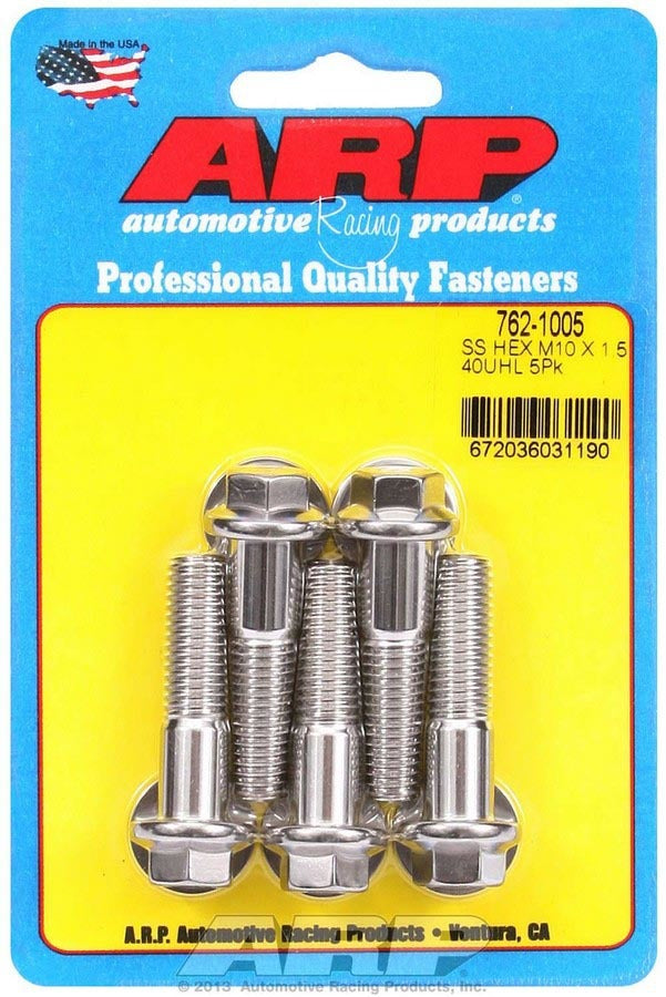 ARP 762-1005 10mm x1.50x40 SS Hex Bolt Kit 5pk