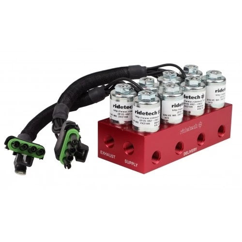 RIDETECH 31934001 Air Valve Block RidePro 4-Way with 1/4in NPT