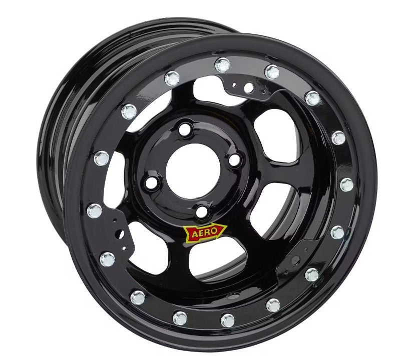 AERO RACE WHEELS 33-184530X Wheel 13x8 3in 4.50in BC Black Light Weight