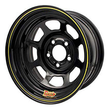 Load image into Gallery viewer, AERO RACE WHEELS 50-174540 AERO RACE WHEELS 50-174540 15x7 Inch Black Steel Wheel with 4 Inch Backspace and 5x4.50 Bolt Pattern