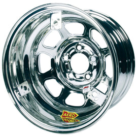 AERO RACE WHEELS 52-285020T3 15X8 2in 5.00 Chrome w/ 3 Tabs for Mudcover