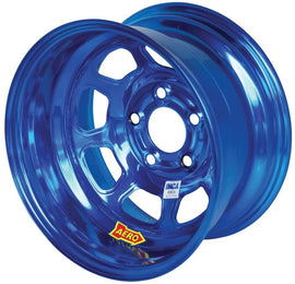 AERO RACE WHEELS 52-985040BLU 15x8 4in 5.00 Blue Chrome