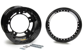 AERO RACE WHEELS 53-100520B 15X10 2in Wide 5 Black Beadlock