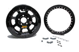 AERO RACE WHEELS 53-185020B 15x8 2in 5.00 Black w/ Black Ring