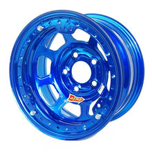 Load image into Gallery viewer, AERO RACE WHEELS 53-985030BLU 15x8 3in 5.00 Blue Chrome Beadlock Wheel