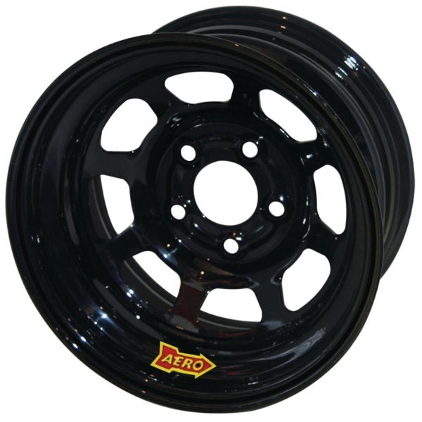 AERO RACE WHEELS 56-185020 15x8 2in 5.00 Black Spun Extreme Bead