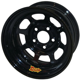 AERO RACE WHEELS 56-185030 15x8 3in 5.00 Black Spun Extreme Bead