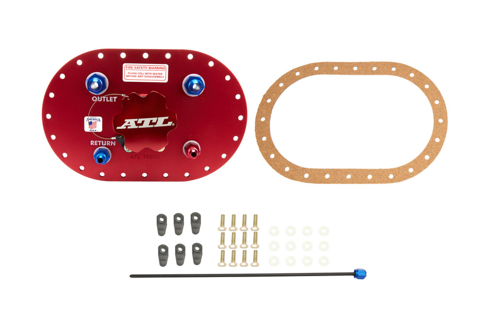 ATL FUEL CELLS PT-BG-032 Fill Plate Alum. w/Flap Valve -8an Fitting