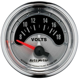 AUTOMETER 1294 2-1/16 A/M Voltmeter Gauge 8-18