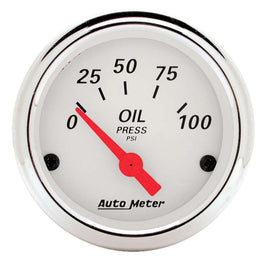 AUTOMETER 1327 White Oil Pressure 0-100