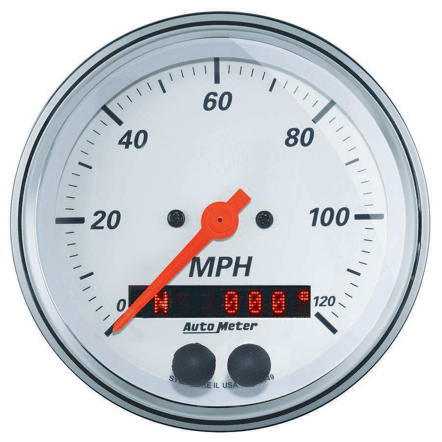 AUTOMETER 1349 3-3/8 Speedometer 120MPH GPS Arctic White Series