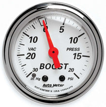 Load image into Gallery viewer, AUTOMETER 1372 Artic White Boost/Vacuum Gauge