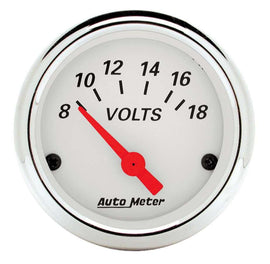 AUTOMETER 1391 Arctic White Voltmeter