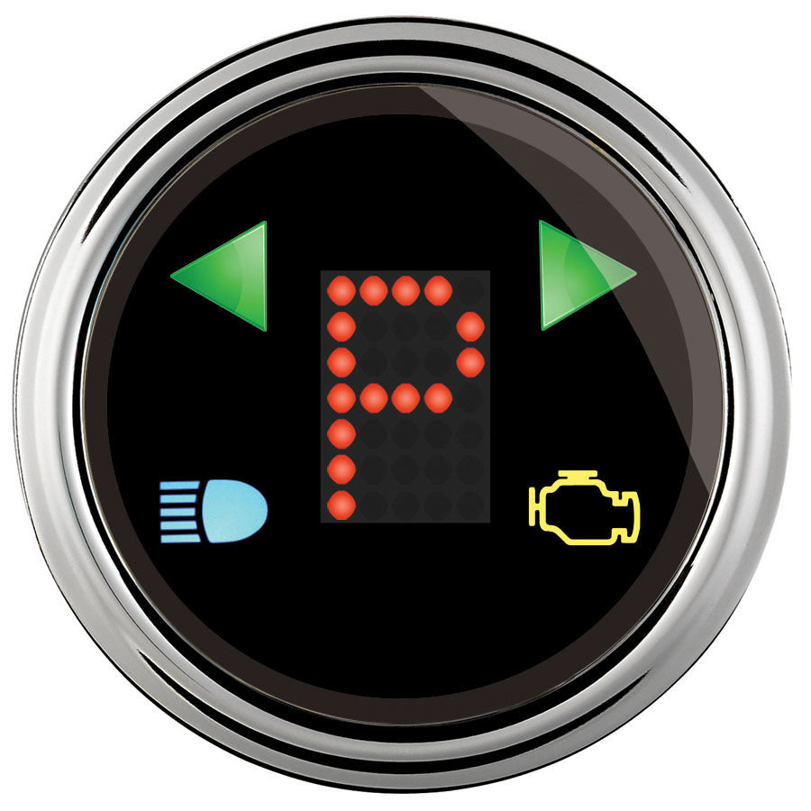 AUTOMETER 1460 2-1/16 Gauge PRNDL+ Black Face Chrome Bezel