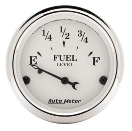 AUTOMETER 1605 Old Tyme White 2 1/16in Fuel Gauge Ford