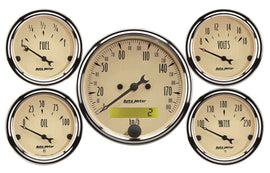 AUTOMETER 1809-M A/B 5pc. Gauge Kit w/ Elec. Speedo - Metric