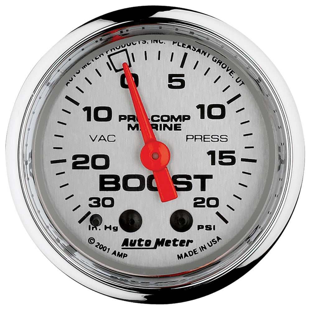 AUTOMETER 200774-35 2-1/16 PC Marine Gauge Vac/Boost 30HG/20PSI