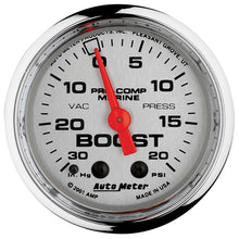 Load image into Gallery viewer, AUTOMETER 200774-35 2-1/16 PC Marine Gauge Vac/Boost 30HG/20PSI
