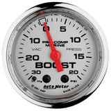 AUTOMETER 200774-35 2-1/16 PC Marine Gauge Vac/Boost 30HG/20PSI