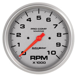 AUTOMETER 200801-33 5in U/L Tachometer Gauge 10000 RPM Silver