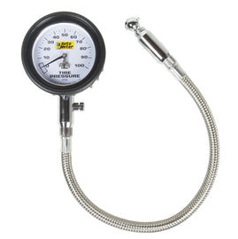 AUTOMETER 2164 Tire Press. Gauge 0-100 PSI Analog w/Bleed Valve