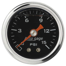 Load image into Gallery viewer, AUTOMETER 2172 1-1/2in Pressure Gauge - 0-15psi - Black Face