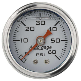 AUTOMETER 2176 1-1/2in Pressure Gauge 0-60psi- White
