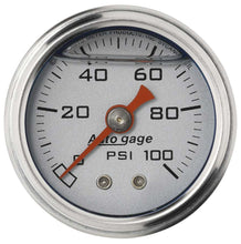 Load image into Gallery viewer, AUTOMETER 2180 1-1/2in Pressure Gauge - 0-100psi - Silver Face