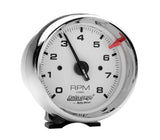 AUTOMETER 2304 3-3/4in White Face Tach- Chrome Cup