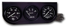 Load image into Gallery viewer, AUTOMETER 2397 2in Black Mech Gauge Pnl 3-Gauge Oil/Volt/Water