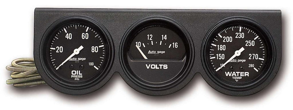 AUTOMETER 2398 2-5/8 Blk Mech Gauge Pnl
