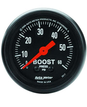 Load image into Gallery viewer, AUTOMETER 2617 2-1/16in Z-Series Boost Gauge 0-60psi