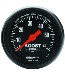 AUTOMETER 2617 2-1/16in Z-Series Boost Gauge 0-60psi