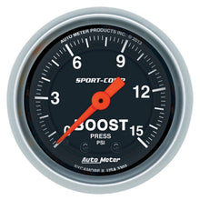 Load image into Gallery viewer, AUTOMETER 3302 2-1/16 S/C  Boost  Gauge 0-15 PSI