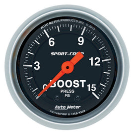 AUTOMETER 3302 2-1/16 S/C  Boost  Gauge 0-15 PSI
