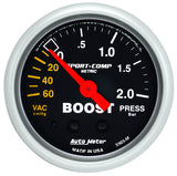 AUTOMETER 3303-M 2-1/16in S/C Boost/Vacuum Gauge