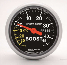 AUTOMETER 3308 2-1/16in S/C Boost/Vac Gauge