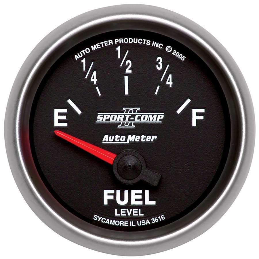 AUTOMETER 3616 2-1/16in S/C II Fuel Level Gauge 240-33ohms