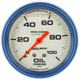 AUTOMETER 4221 2-5/8 Ultra-Nite Oil Press. Gauge 0-100psi