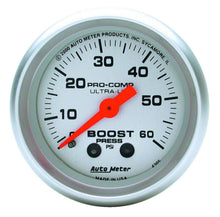 Load image into Gallery viewer, AUTOMETER 4305 2-1/16in U/L Boost Gauge 0-60psi
