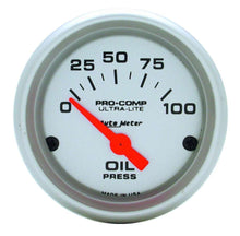 Load image into Gallery viewer, AUTOMETER 4327 2-1/16in U/L Oil Pressure Gauge 0-100psi