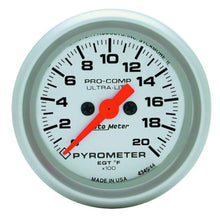 Load image into Gallery viewer, AUTOMETER 4345 2-1/16in U/L 2000 Degree Pyrometer
