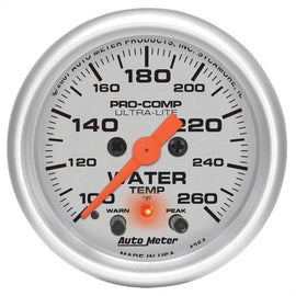 AUTOMETER 4354 2-1/16in U/L Water Temp Gauge w/Peak & Warning