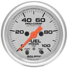 Load image into Gallery viewer, AUTOMETER 4371 2-1/16 U/L Fuel Press Gauge 0-100psi