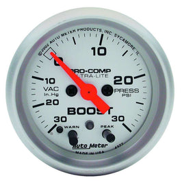 AUTOMETER 4376 2-1/16in U/L Boost/Vac. Gauge 30in/15psi