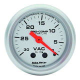 AUTOMETER 4384 Vacuum 30in Hg. Mini Ult