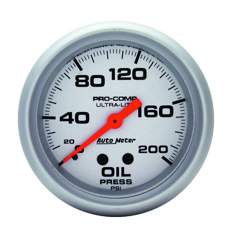 AUTOMETER 4422 2-5/8in Mech Oil Pressure 0-200 Psi